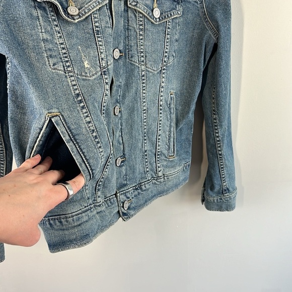 Lucky Brand The Tomboy Trucker Jacket Size L - Picture 4 of 16